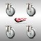 Service Caster 5 Inch 316SS Thermoplastic Rubber Wheel Swivel Top Plate Caster Set SCC SCC-SS31620S514-TPRB-4 - alternate 5